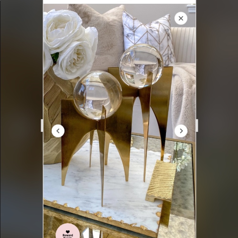 COPY - Nakasa Crystal Balls w/Stands Set of 2, Investment Decorative Pieces, NWT - Picture 6 of 10
